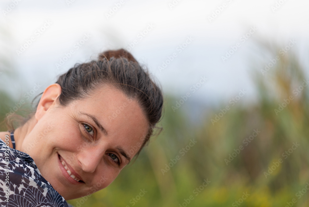 Portrait. Smiley. Face. Woman. Happy Portrait. Smiley. Face. Woman. Happy
