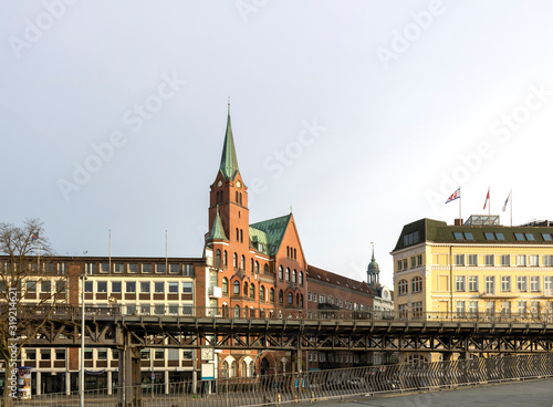 View of the city of Hamburg in Germany 