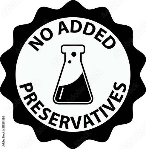 no preservative icon - vector illustration