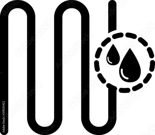 System  of heating water icon, vector illustration