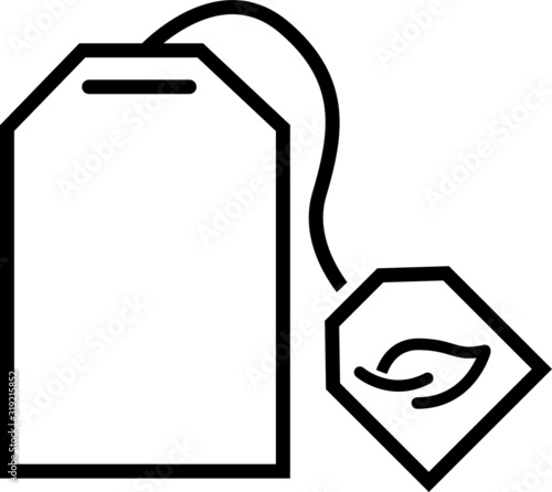 tea bag icon -  vector