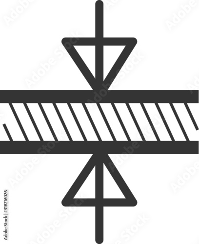 Thickness icon , vector illustration