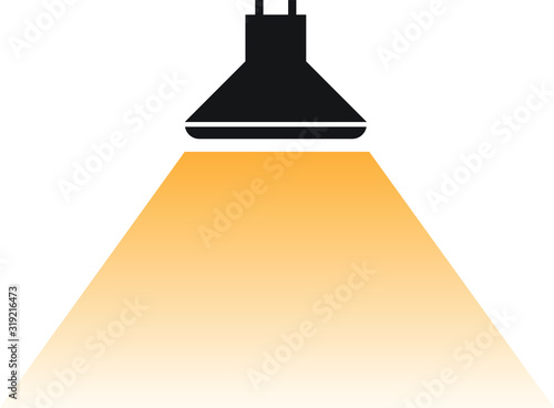 Beam Angle icon for led light - vector illustration