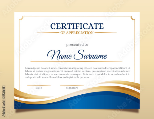 Certificate of appreciation template