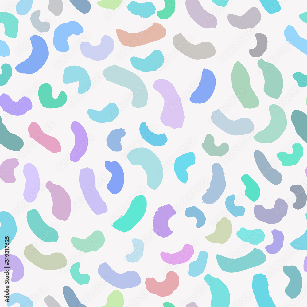 Seamless pattern with blots and beans.