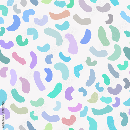 Seamless pattern with blots and beans.