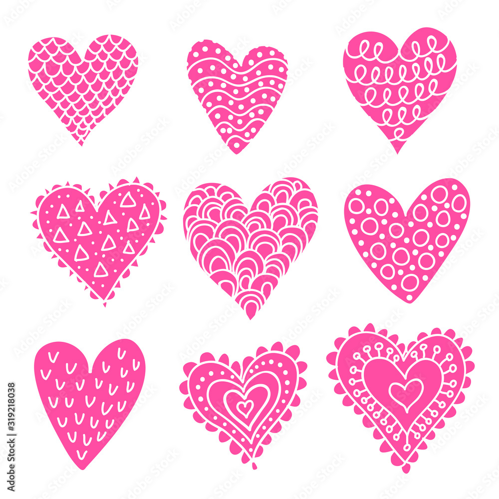 Hand drawn hearts Hand drawn hearts