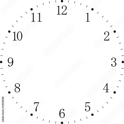 clock face blank , Vector illustration