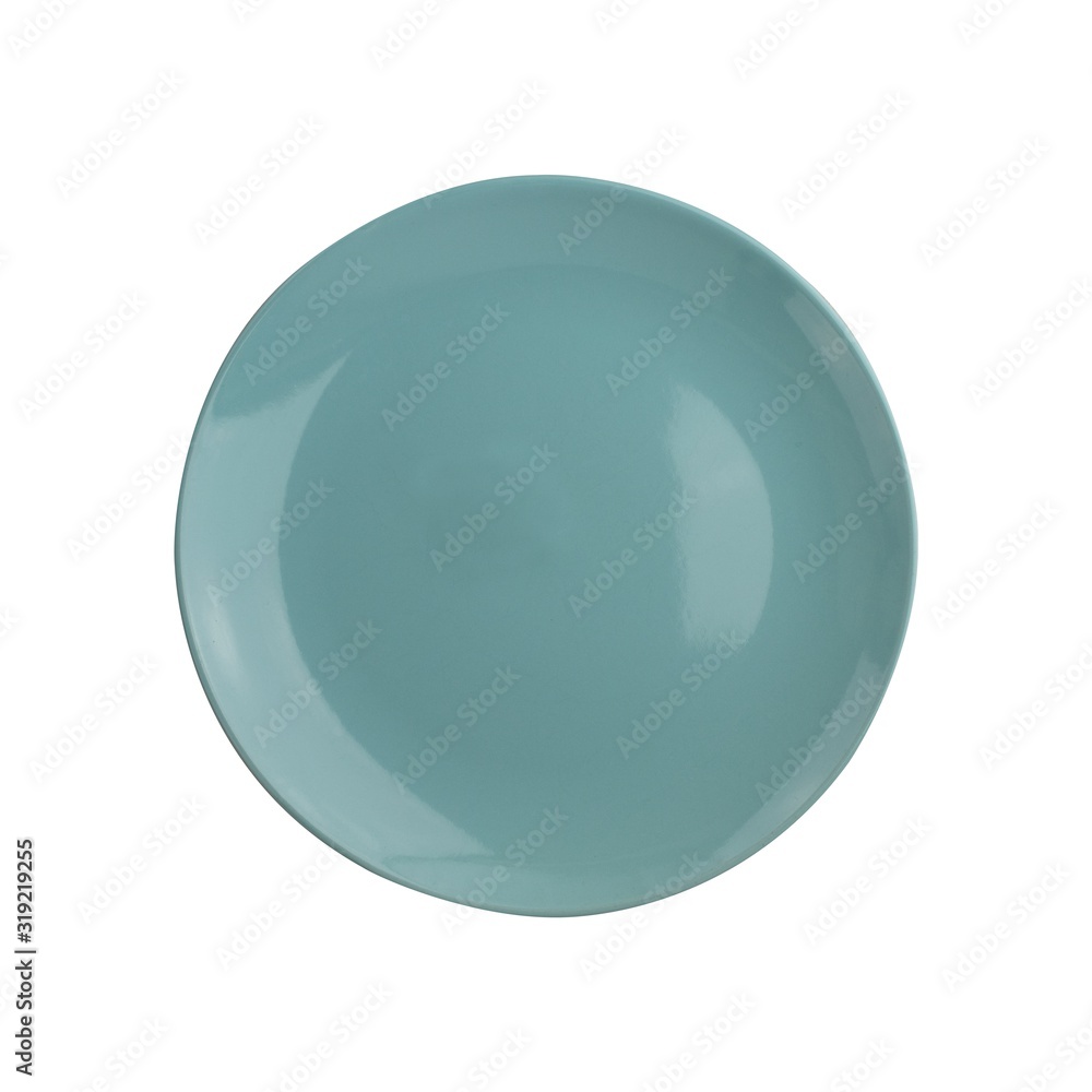 Top view of empty plate on isolated, white background Top view of empty plate on isolated, white background