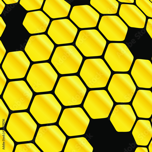 beautiful shiny yellow honeycomb background