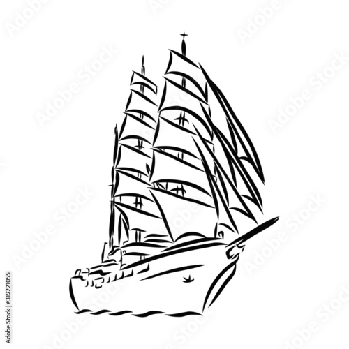 vector illustration of a boat