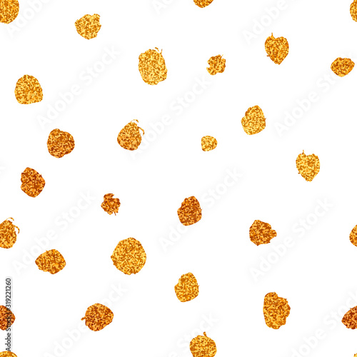 Seamless pattern with golden dots.