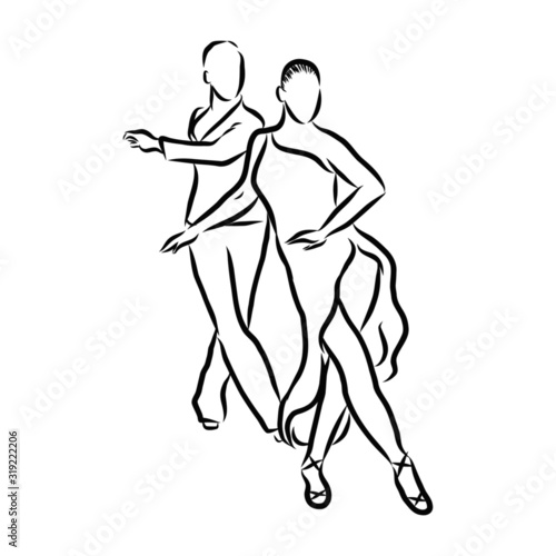 Fototapeta Naklejka Na Ścianę i Meble -  man and woman dancing
