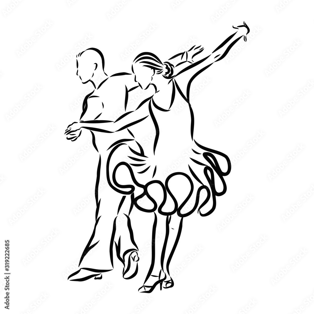 Fototapeta premium kilka tancerzy latynoskich