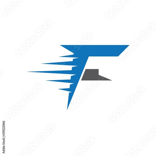 F logo faster vector icon