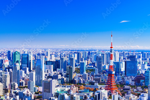 東京 都市風景 風景 日本 Tokyo 景気 経済 金融 青空 ランドマーク シンボル パノラマ