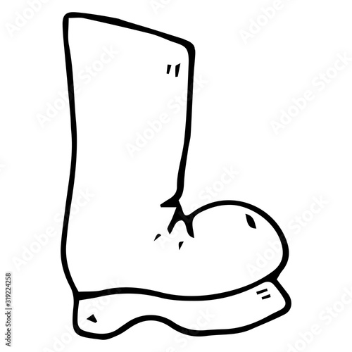 Garden rubber boots. Vector illustration of rubber boots.