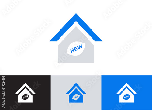 new house glyph vector icon - ui icon vector