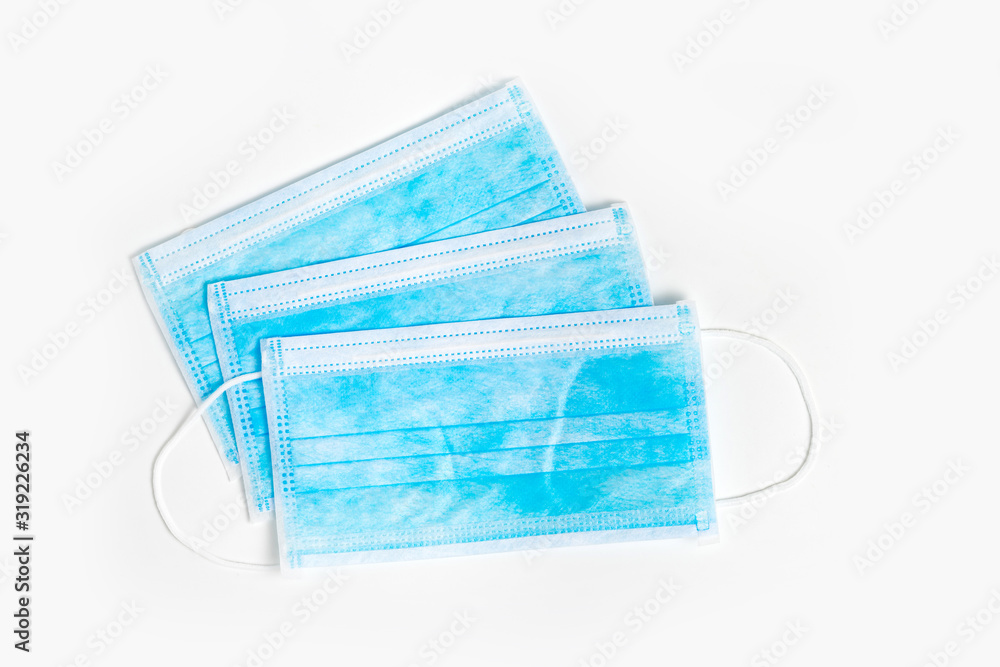 Surgical mask for protection on white background Surgical mask for protection on white background