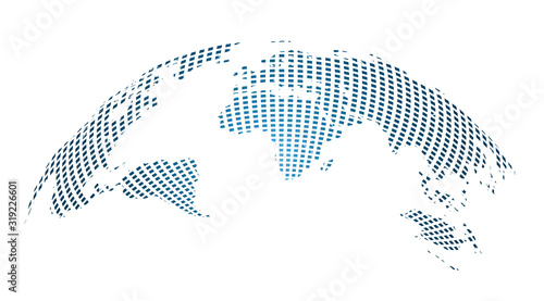 World map, detailed country map of the world, blue template for annual report format, business, infographic, global tourism - vector