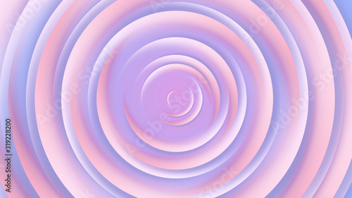 Pink purple circles abstract background.3D illustration with paper cut style.