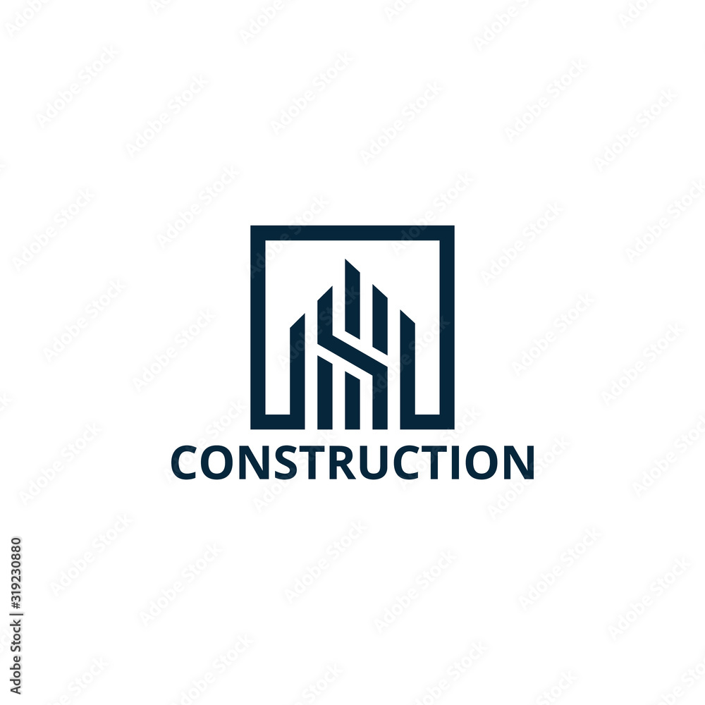 Building Construction Real Estate Logo Template Vector Icon Building Construction Real Estate Logo Template Vector Icon