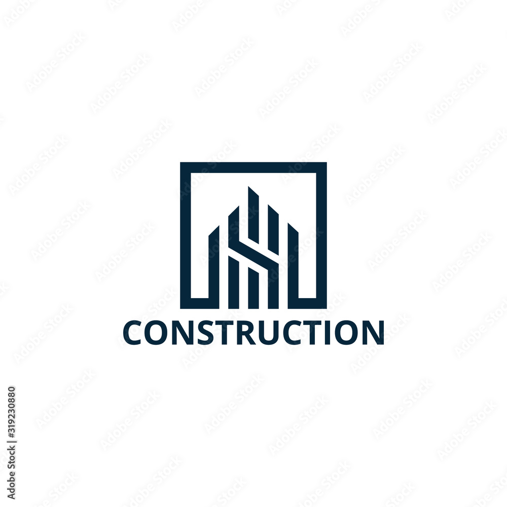 Building Construction Real Estate Logo Template Vector Icon