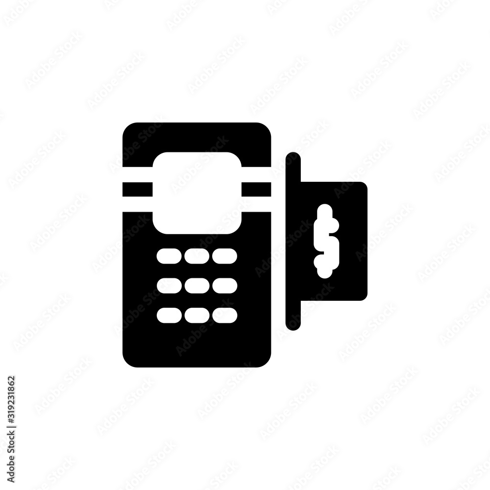 finance icon, automated teller machine icon design solid style. Perfect for application, web, logo and presentation template finance icon, automated teller machine icon design solid style. Perfect for application, web, logo and presentation template