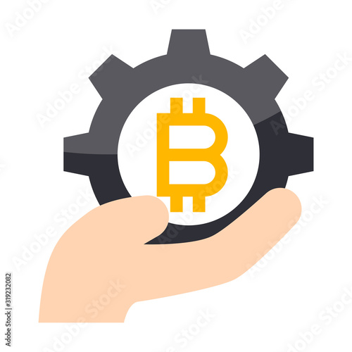 fintech industry isolated flat vector icon
