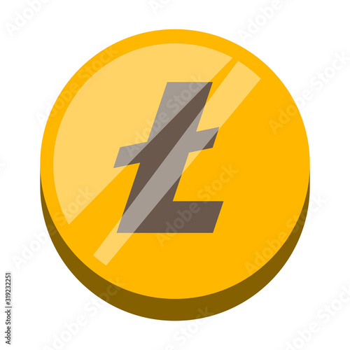 Litecoin isolated flat vector icon