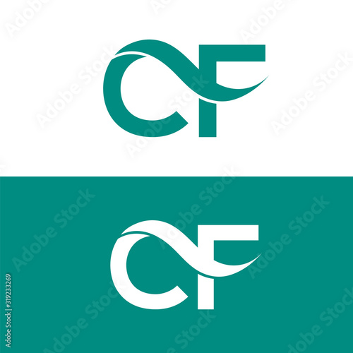 CF letter logo design, c f letter design