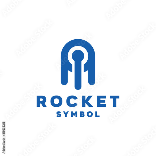 Rocket Technology logo design vector template with line Concept style. modern Symbol and Digital icon for Web, Studio, Software, Marketing, Corporate, startup, Company And Business.