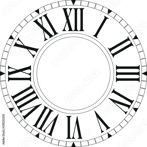 clock face blank , Vector illustration