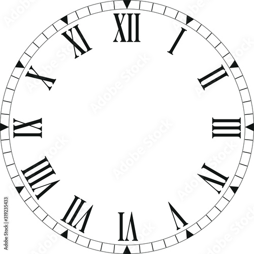 clock face blank , Vector illustration