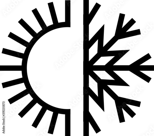 Cooling and heating systems logo  - vector illustration