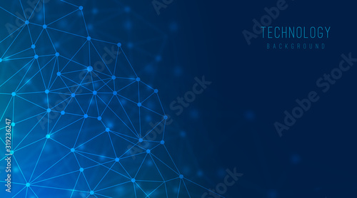 Technology low poly geometric background