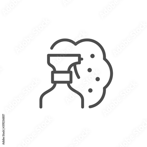 Pulverizer spray line outline icon