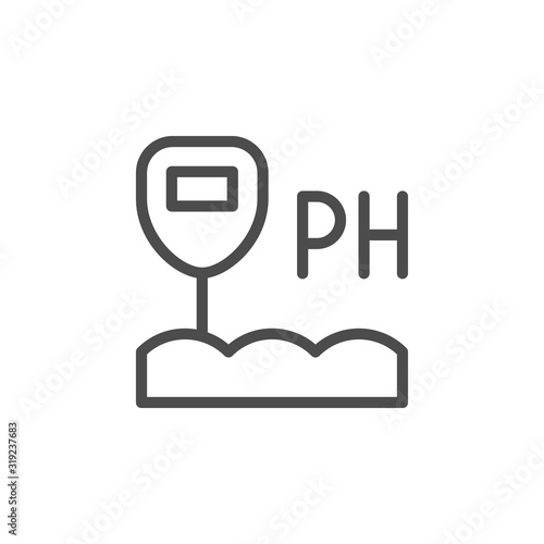 Soil acidity line outline icon