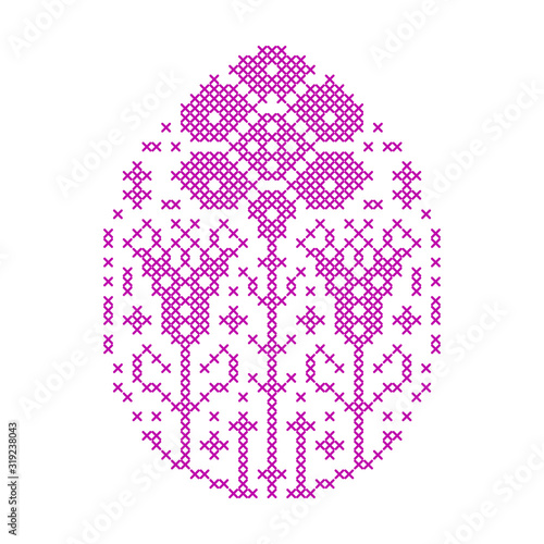 Embroidered Easter egg
