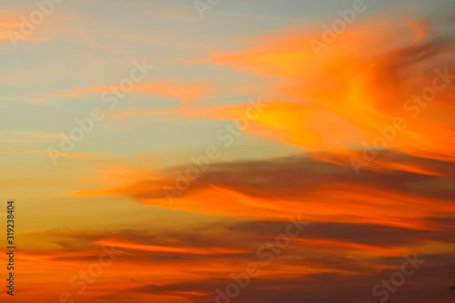 red clouds during sunset © Nektarstock
