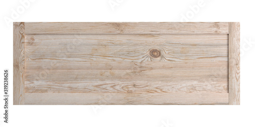 Fotografi Crate lid isolated against white background, above view, copy space