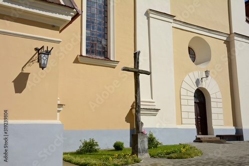 Church and monastery of Bernardine in Grodno. Bernardine Church of the Finding of the Holy Cross. The monastery building houses the Higher Theological Seminary. photo