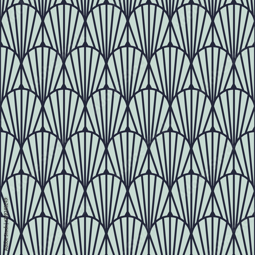 Art deco vintage geometric seamless vector pattern.