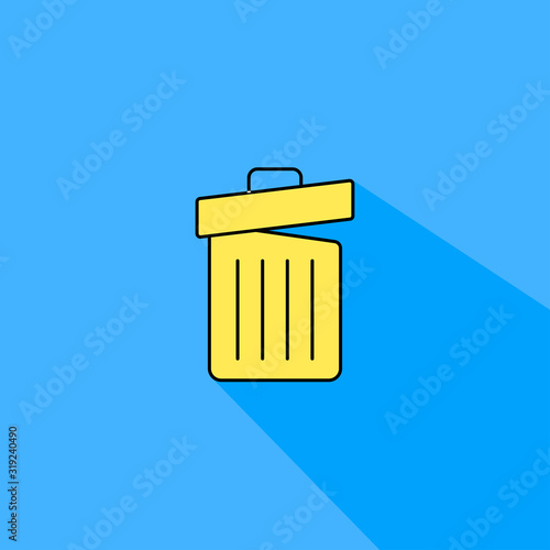 delete bin liner fill icon vector - ui icon vector