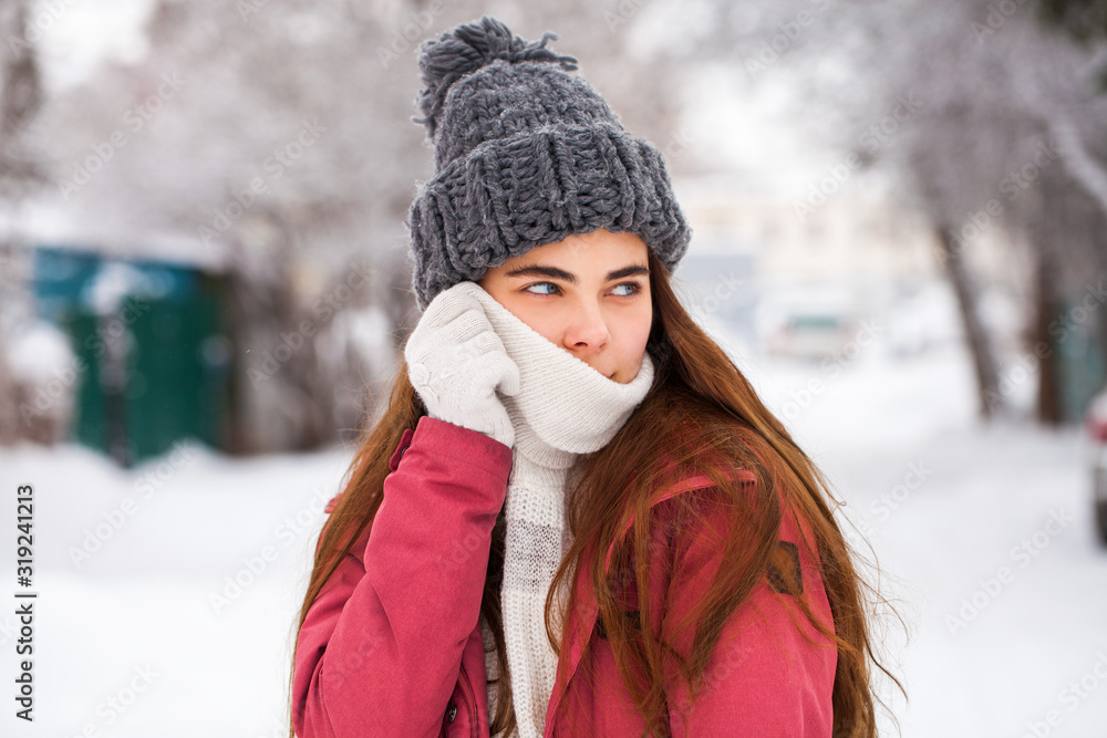 Fashion young woman in the winter time Fashion young woman in the winter time