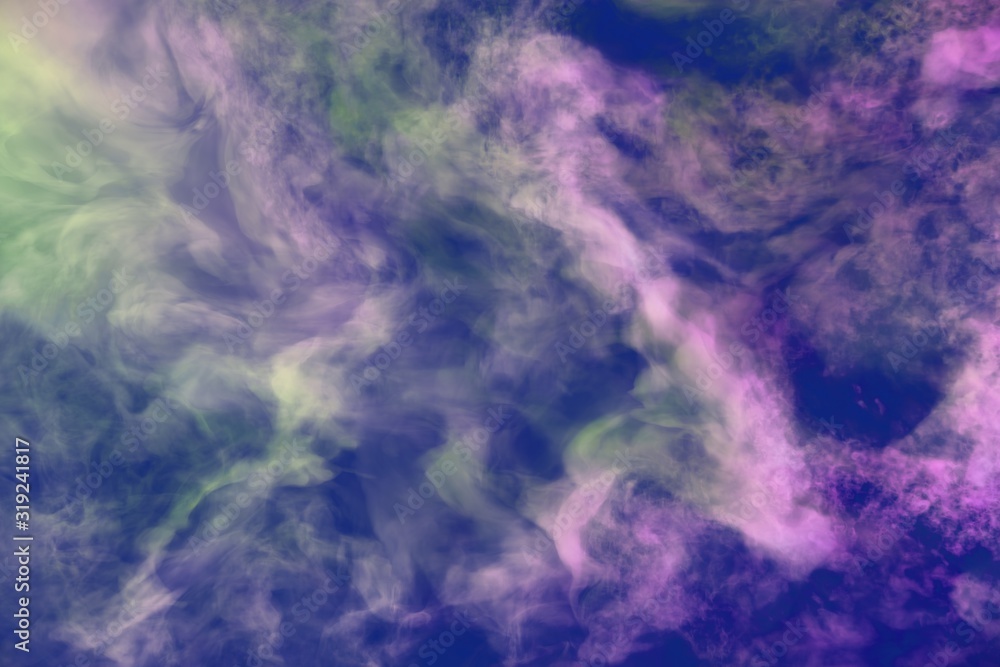 Beautiful 3D illustration of dark fantasy smoke clouds texture or background