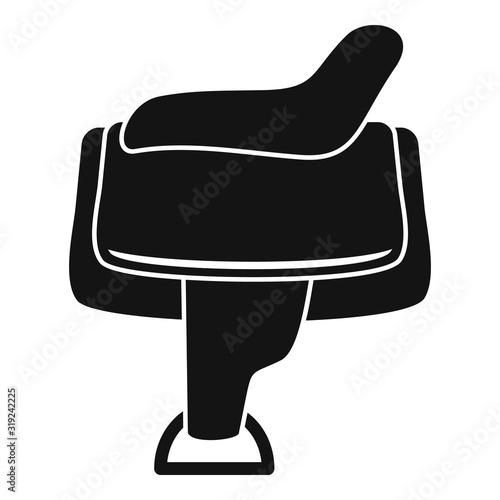 Horse saddle icon. Simple illustration of horse saddle vector icon for web design isolated on white background