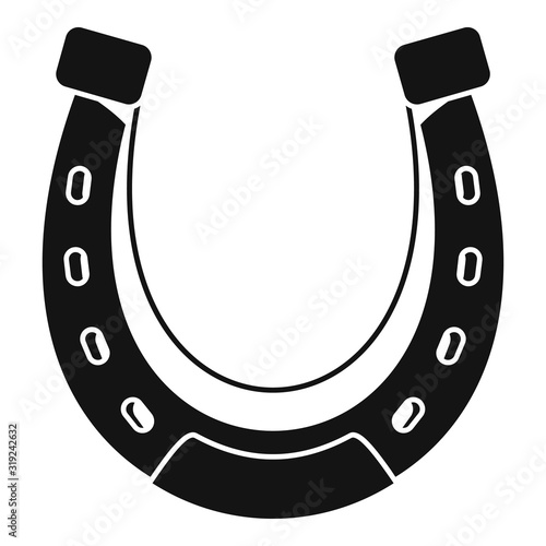 Horseshoe icon. Simple illustration of horseshoe vector icon for web design isolated on white background