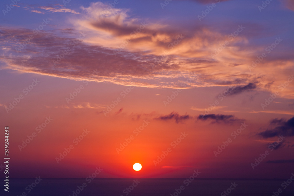 sunset over the sea ibiza