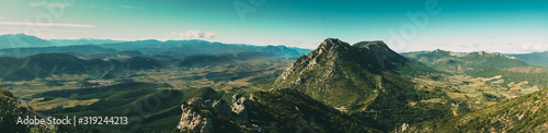 Photos Panoramic view to hill tops and the valley in Corbiere, France